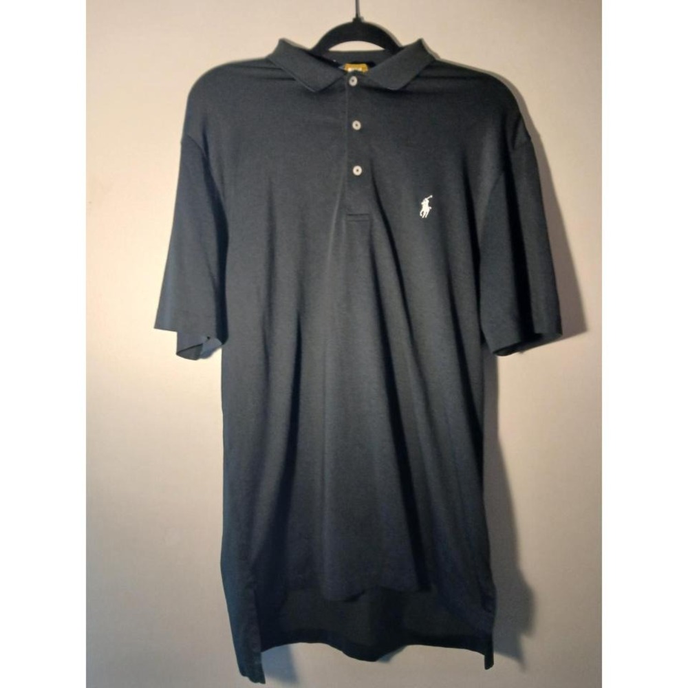 Ralph Lauren Polo Golf Mens Black‎ Short Sleeve Polo Shirt Embroidered Pony